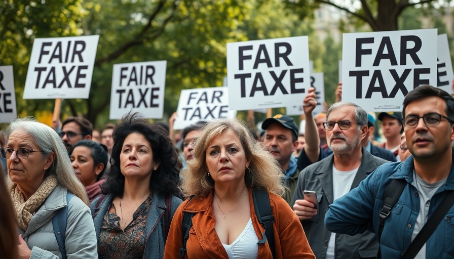 Protestors highlight increase in VAT overburdening households.