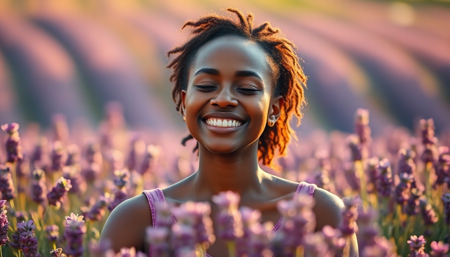 Meditation on Sawubona with floral and lavender background.