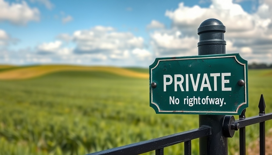Private property sign restricting access to green space, highlighting accessibility for South Asian communities.