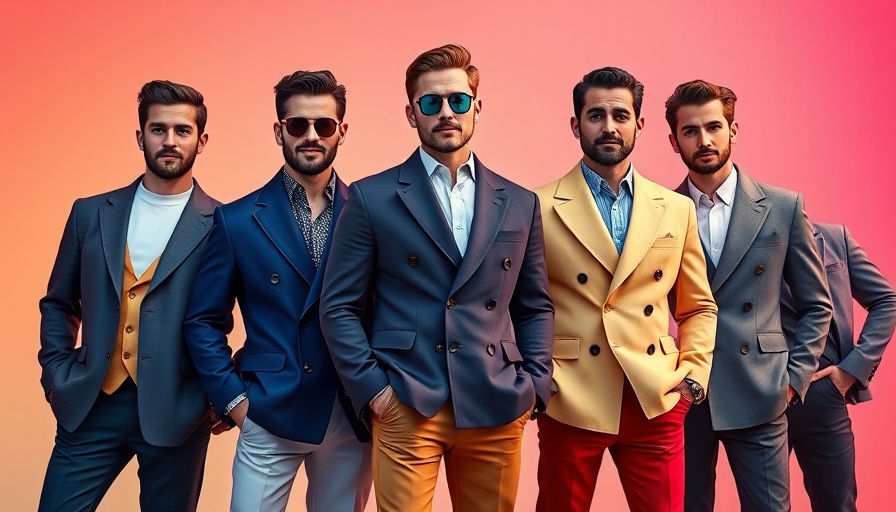 Fashionable men showcasing double-breasted jackets in 2025.