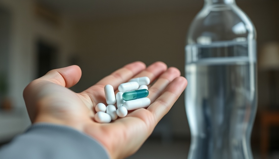 Risks of Lorazepam and Benzodiazepines highlighted with pills and water.