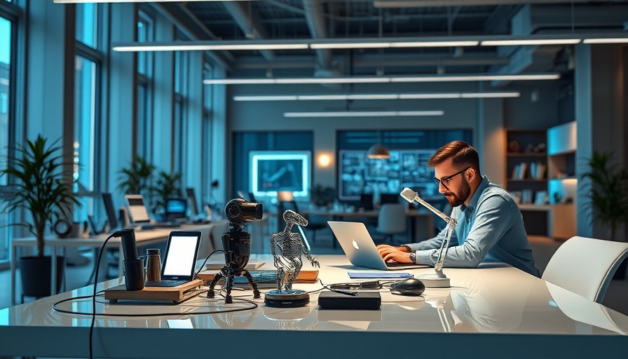 AI tools for entrepreneurs in a modern workspace.