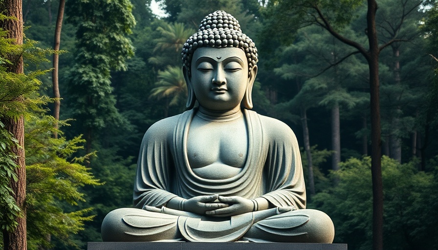 Understanding Emptiness and Mental Health: Serene Buddha statue in natural setting.