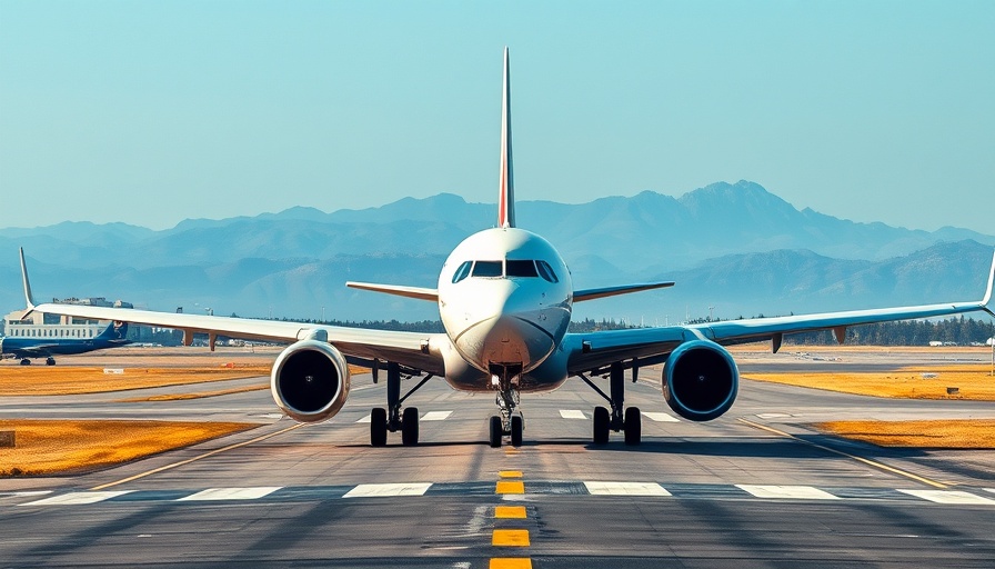 Airplane on runway illustrating George flight delays and cancellations concept.