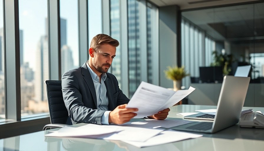 Business person focused on documents related to Tariff Amendments 2025