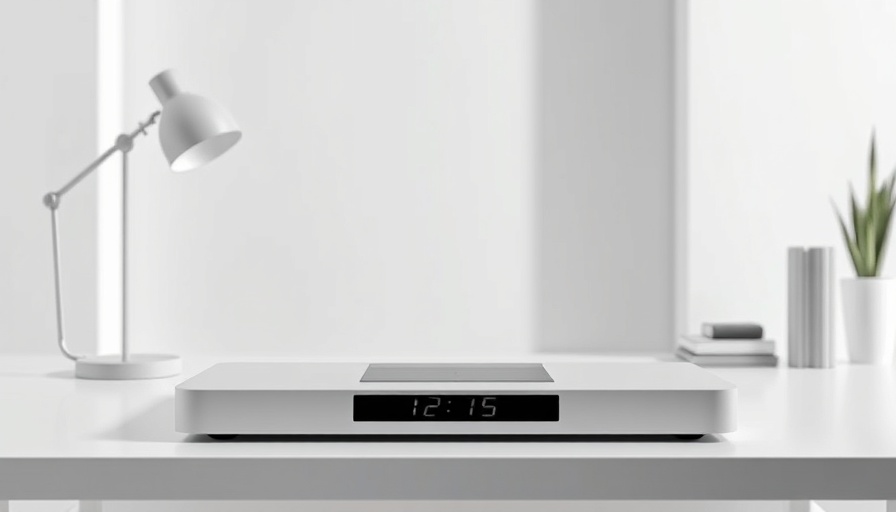 Minimalist digital clock scene embodying social media ad strategies.