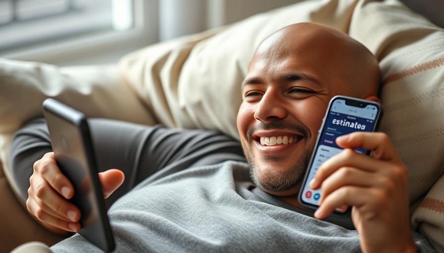 Smart SEO success concept with a relaxed man and revenue display.