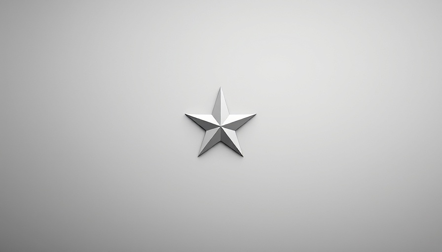 Minimalist star emblem on gray background, strategic focus concept