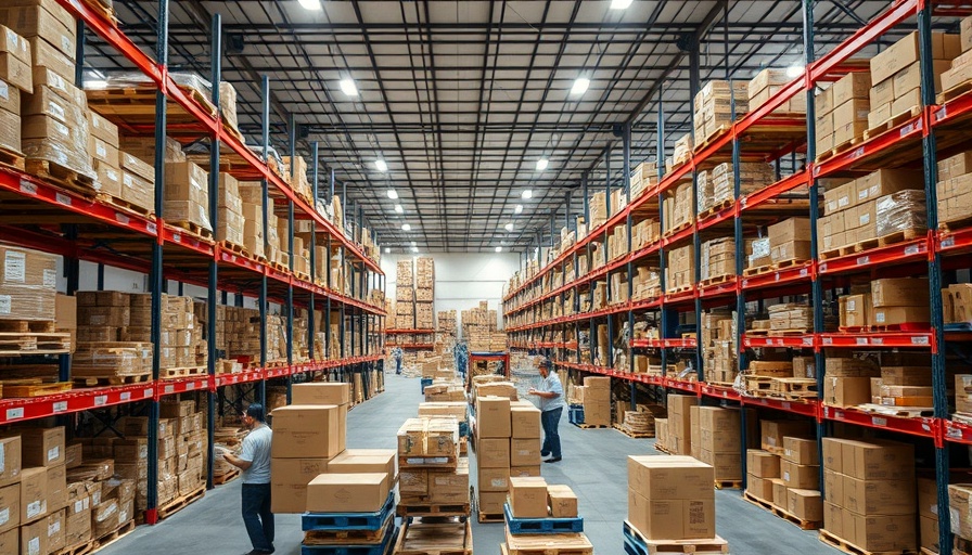 Fulfillment services in Miami warehouse with organized boxes.