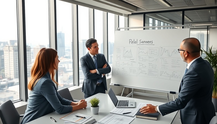 Team creating a digital marketing strategy in modern office setting.