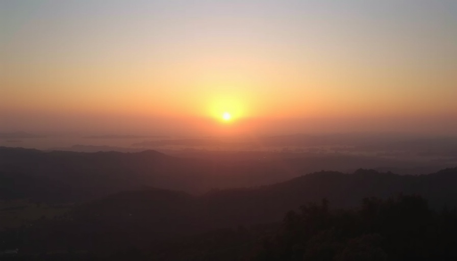 Mindfulness and Prayer for Mental Health: A tranquil sunrise landscape.