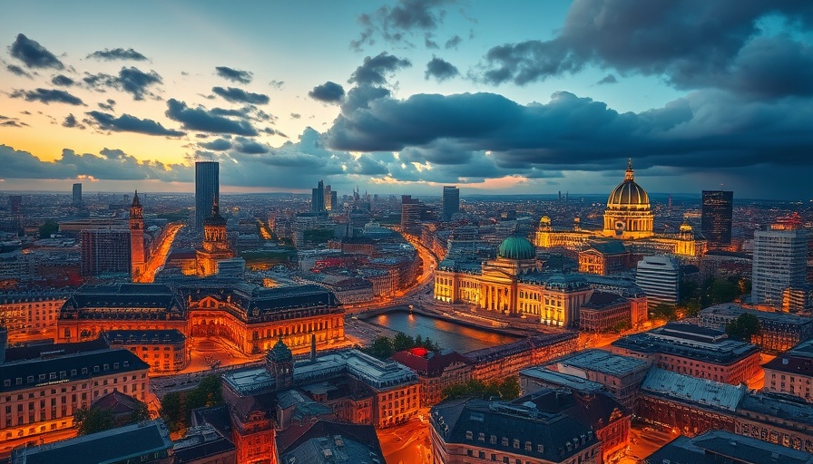 Scenic view of Berlin at dusk, perfect for family vacations to Europe.