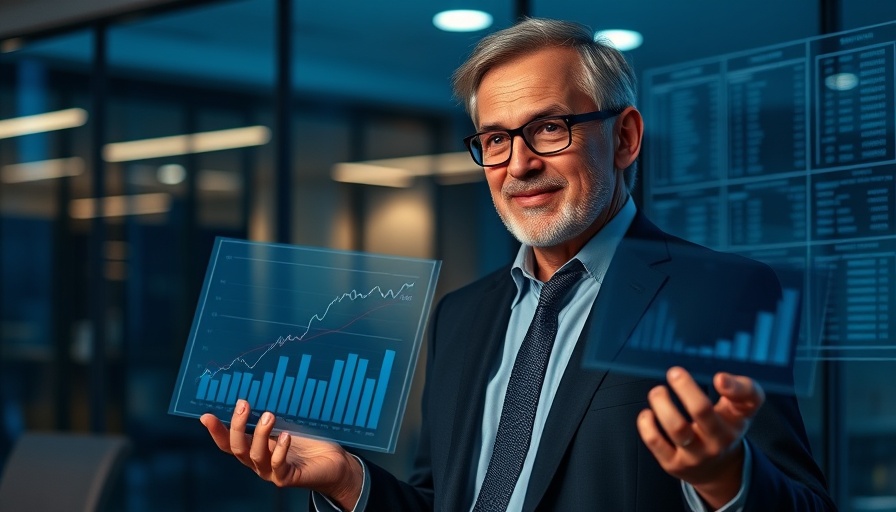 CFO role transformation depicted by executive presenting financial data.