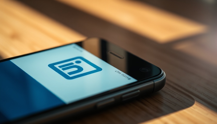 LinkedIn app open on smartphone, promoting employee advocacy on LinkedIn.