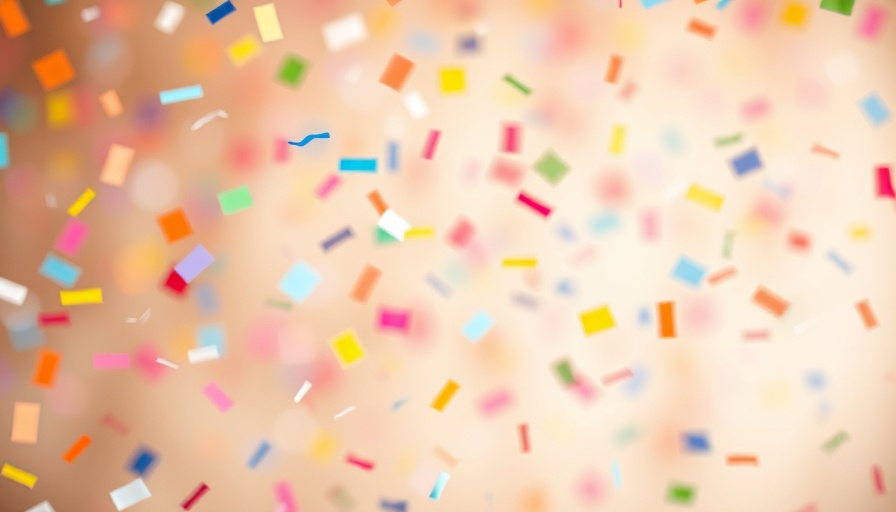 Multicolored confetti floating against a soft background, related to sleep health.
