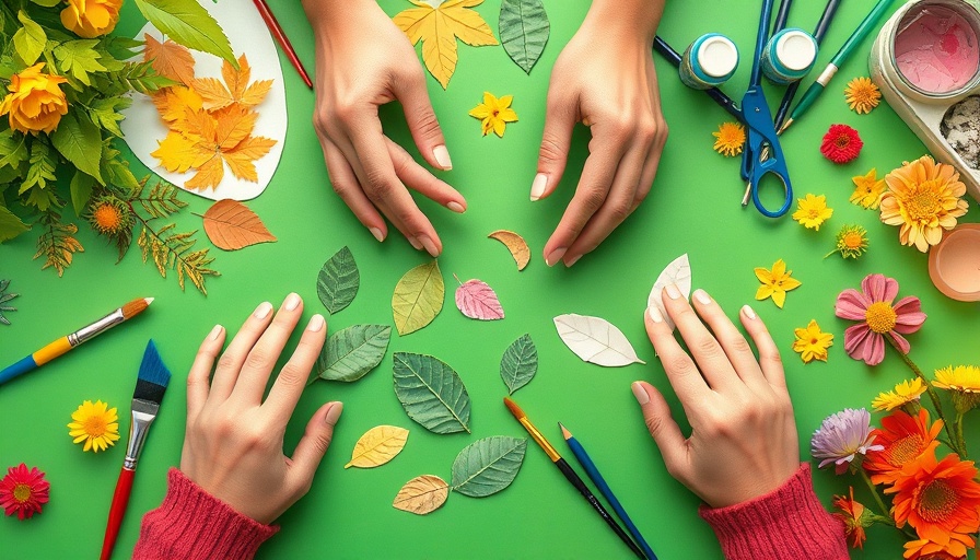 Creative tabletop with crafts, paints, and hands engaging in artistic activities to overcome loneliness.
