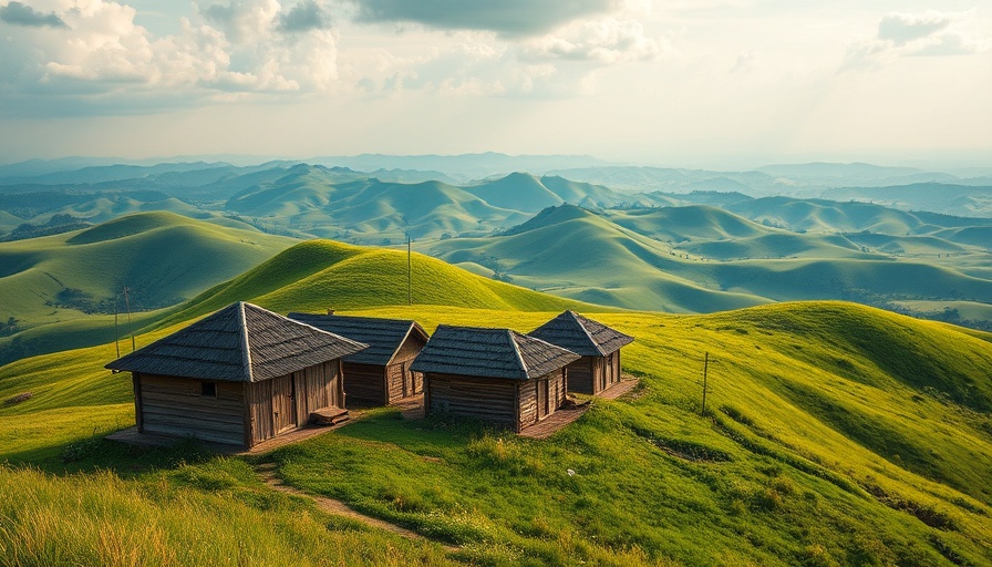 Traditional huts in South African landscape, perfect for South Africa travel destinations.