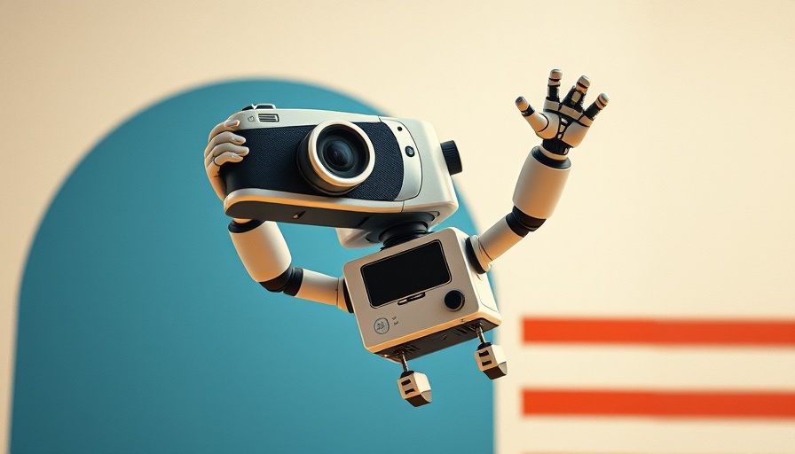 AI image generators for marketing with a camera and robot