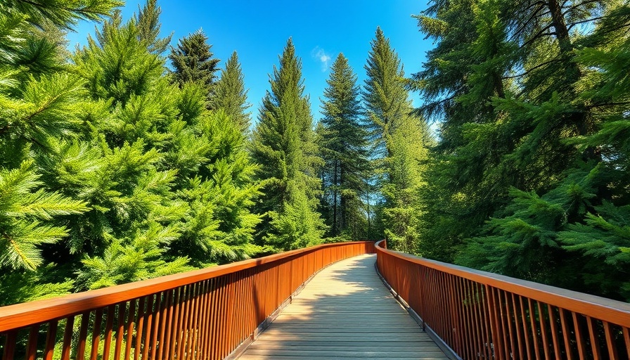 Malahat Skywalk surrounded by lush forest trees.