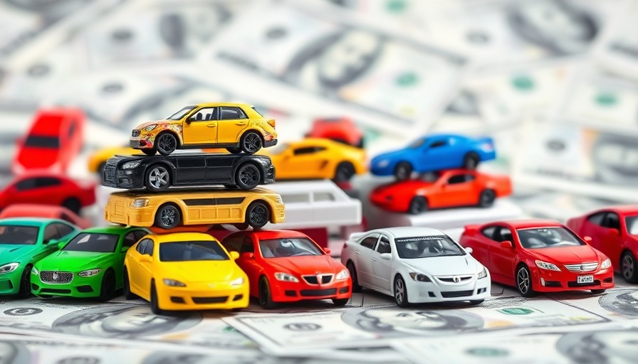 Toy cars on dollar bills symbolizing best car donation charities