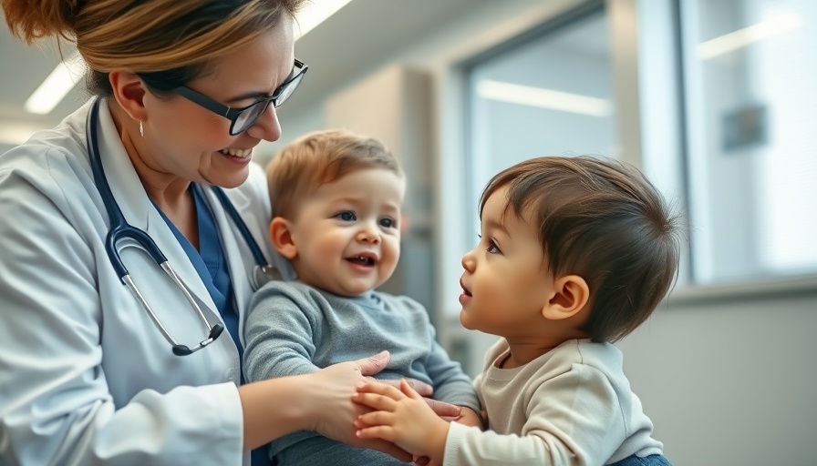 Doctor examining a child's throat for adenotonsillectomy benefits for sleep disorders.