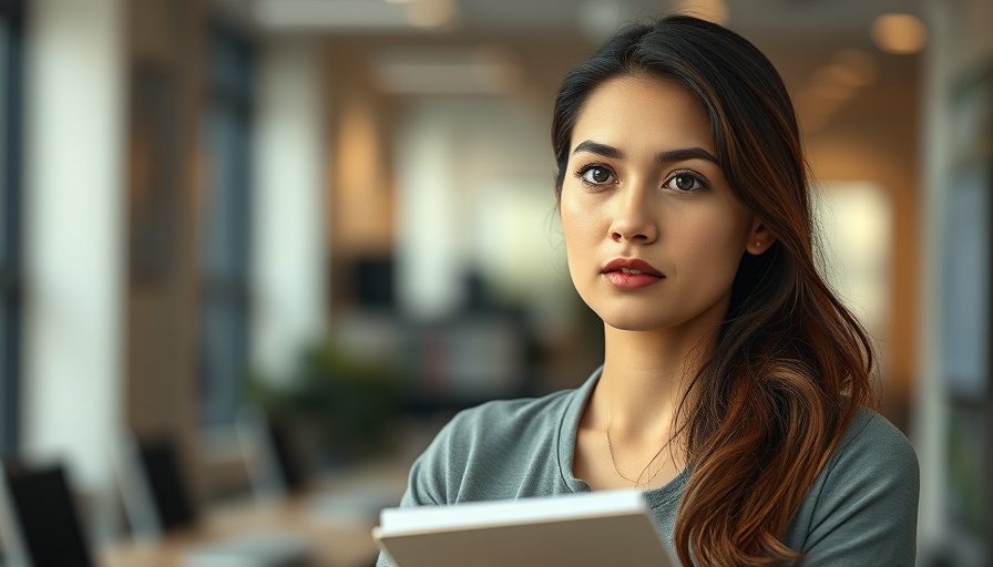 Thoughtful woman with notebook suggesting intelligence habits.
