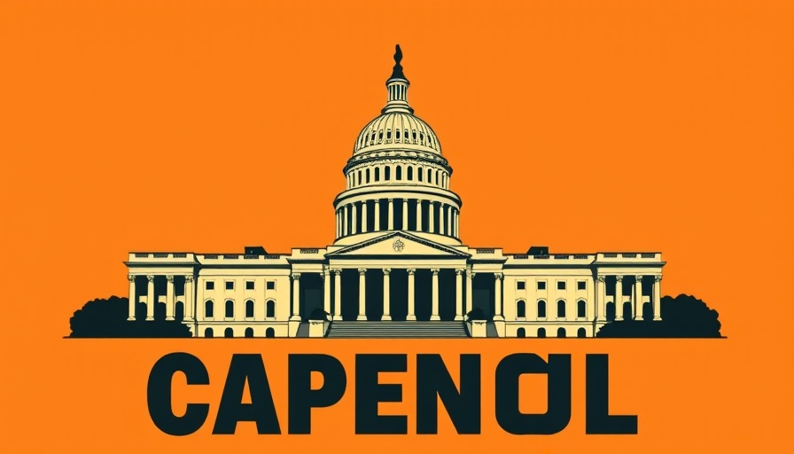 Federal Health Work in Flux - illustration of U.S. Capitol with text.