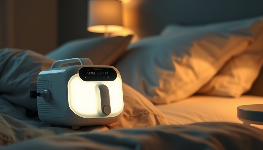CPAP machine on bedside table promoting longevity in sleep health.