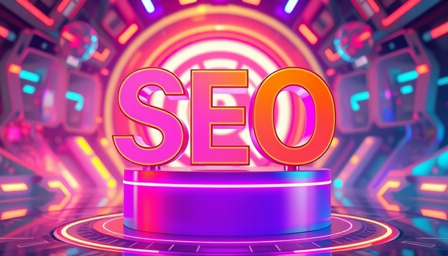 Futuristic SEO design showcasing digital marketing trends 2025.