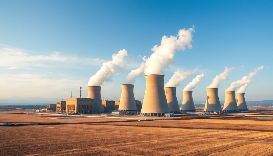 Eskom load shedding crisis - power plant with cooling towers emitting steam.