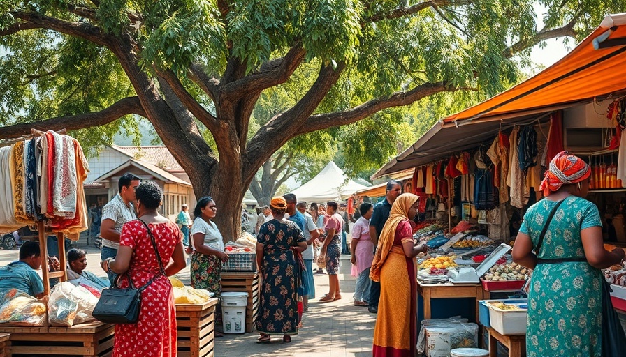 Women engaging in a vibrant market scene, South Sudan
