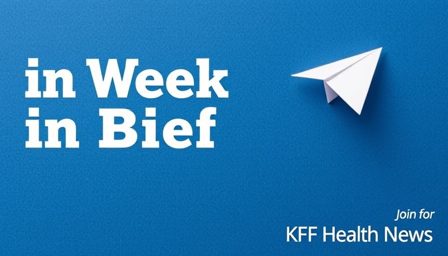 Paper airplane graphic over 'The Week in Brief' text, healthcare access theme
