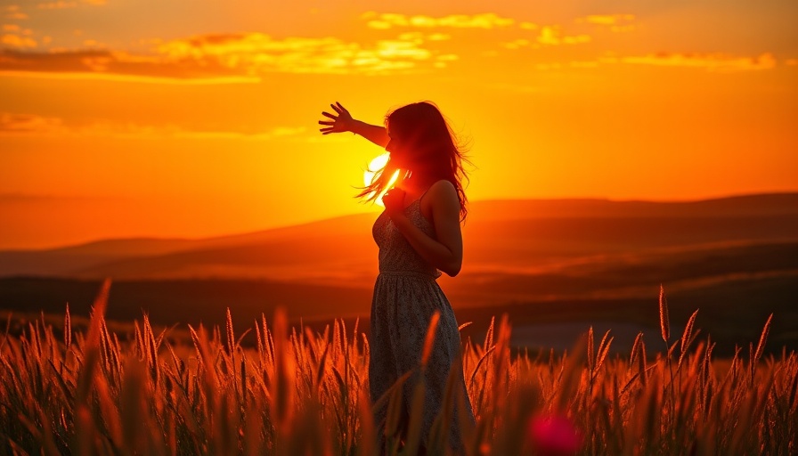 Healing from cPTSD: Woman silhouette at sunrise embracing freedom.