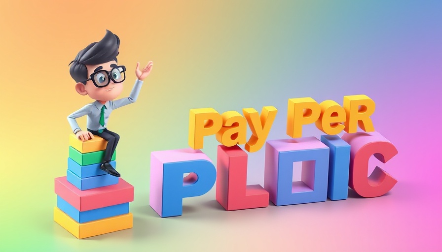 Successful PPC specialist stacking blocks for pay per click ad.