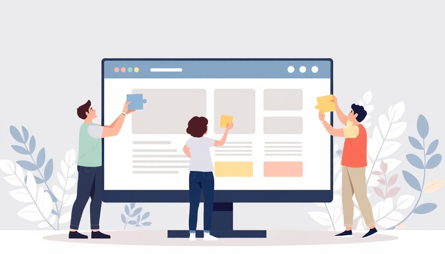 Illustration of digital collaboration for backlink building strategy.