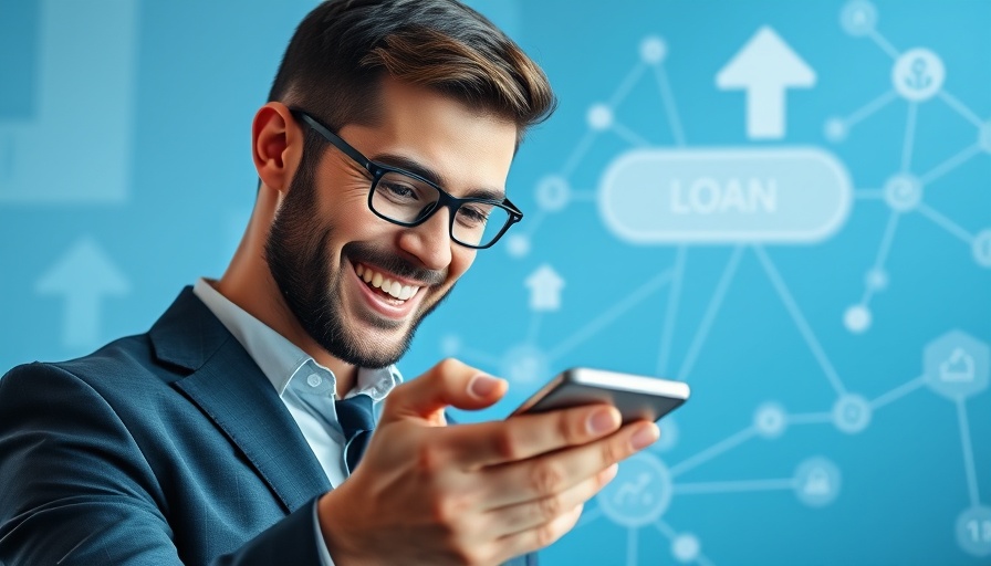 Businessman with loan approval notification, MarTech in BFSI.