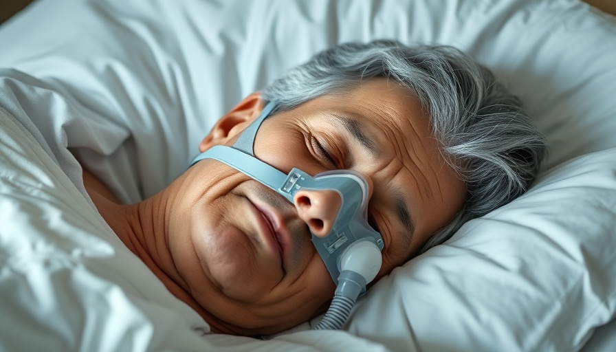 Elderly person with CPAP mask sleeping peacefully, CPAP therapy Parkinson's sleep patients.