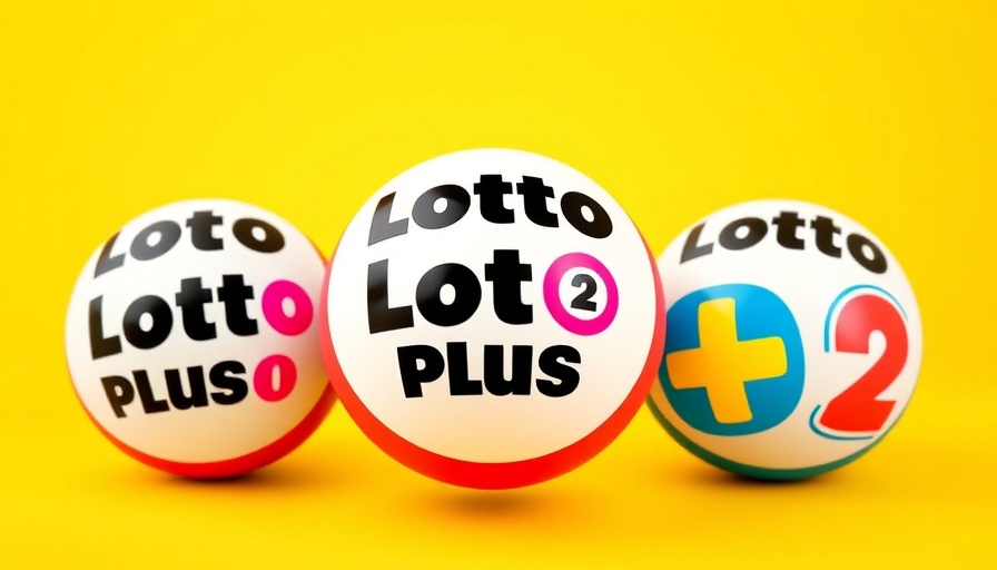 Lotto and Lotto Plus results logos on yellow background.
