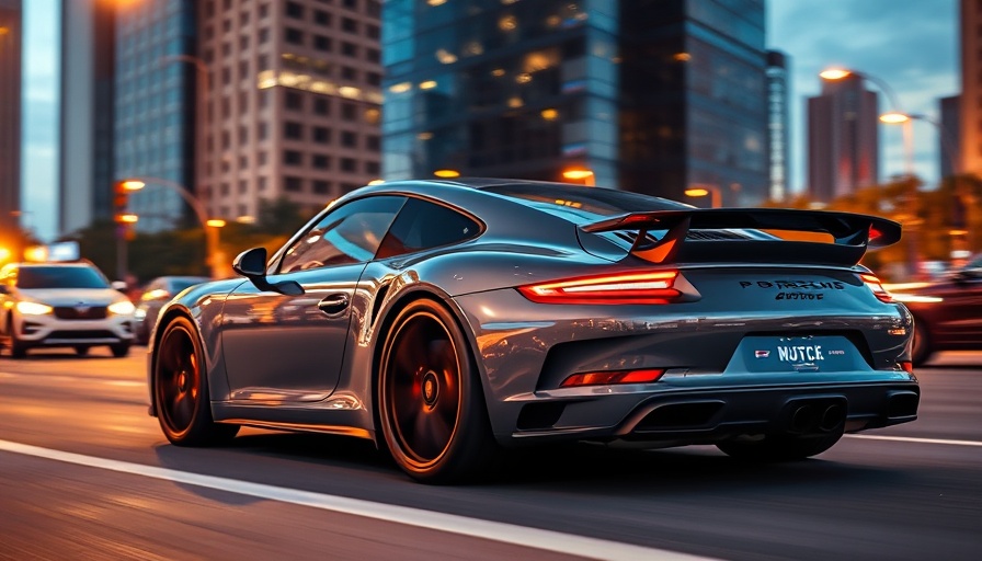 Porsche in Singapore cityscape at night, highlighting classic insights.