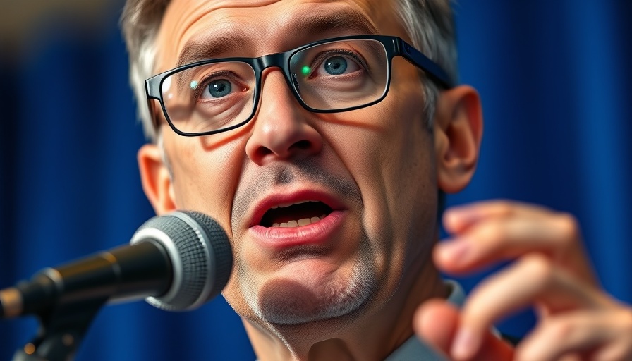 Confident man speaking into a mic, focus on emotional resilience.