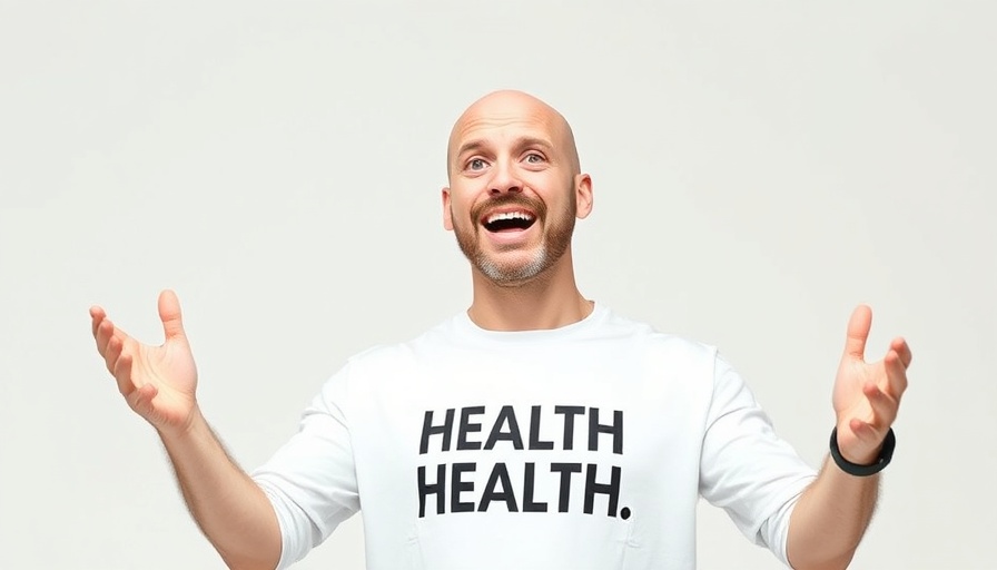 Man in motivational shirt speaks about detox for weight loss.