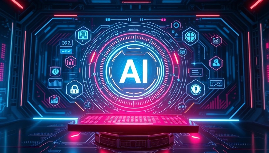 Futuristic AI interface for digital marketing with holographic elements.