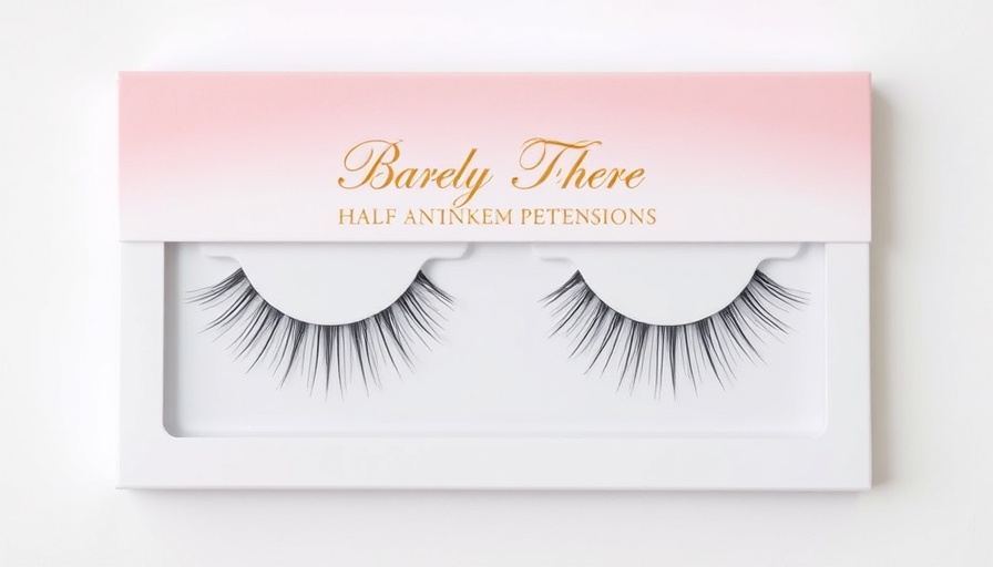 Stylish pre-glued lash extensions packaging with DIY focus