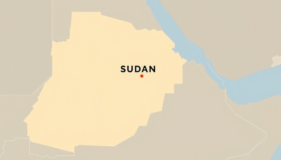 Map highlighting Sudan and Khartoum with neighboring countries