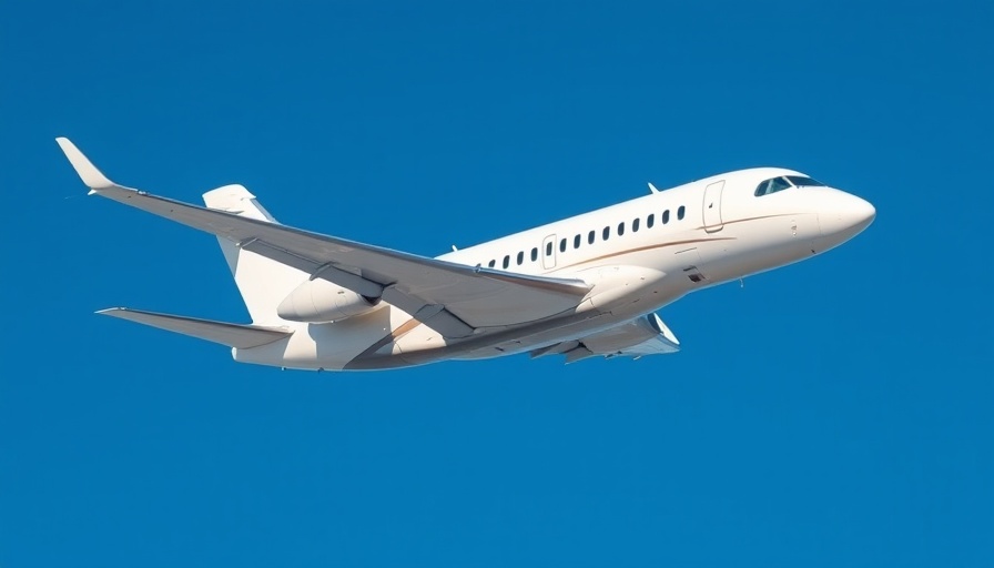 Passenger airplane in flight during first international flight to Cancun.