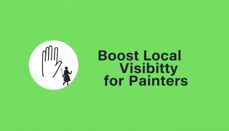 Graphic on Local SEO for Painters with hand-drawn icon and text.