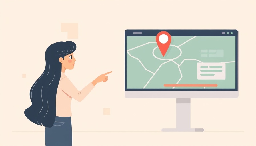 Flat illustration of Local and Organic SEO concept on screen