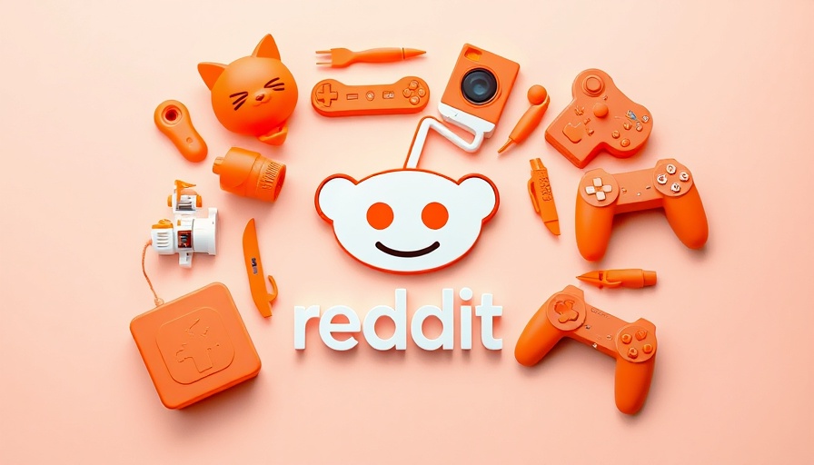 Digital marketing case studies, colorful 3D Reddit logo.