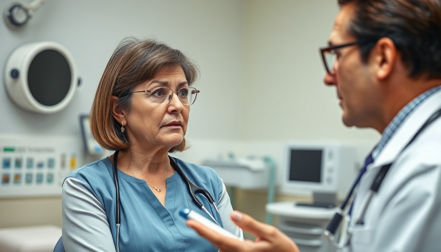 Consultation for recurrent ovarian cancer treatment in medical office.