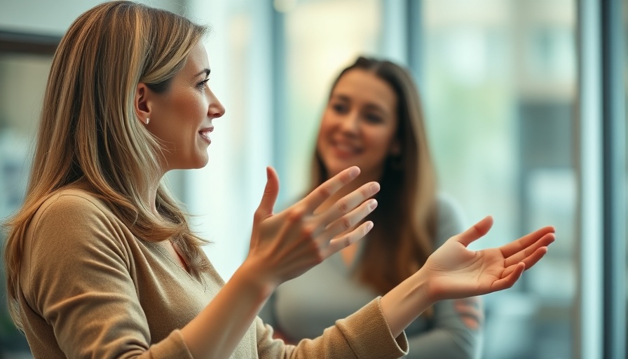 Engaged woman discussing Schizotypal Personality Disorder indoors.